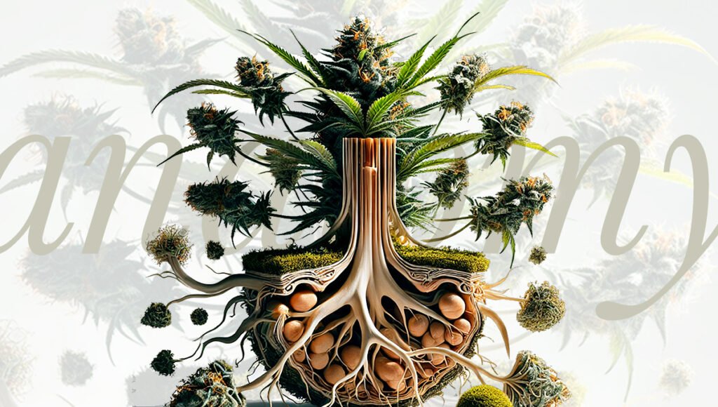 Cannabis plant anatomy — roots stems leaves buds trichomes